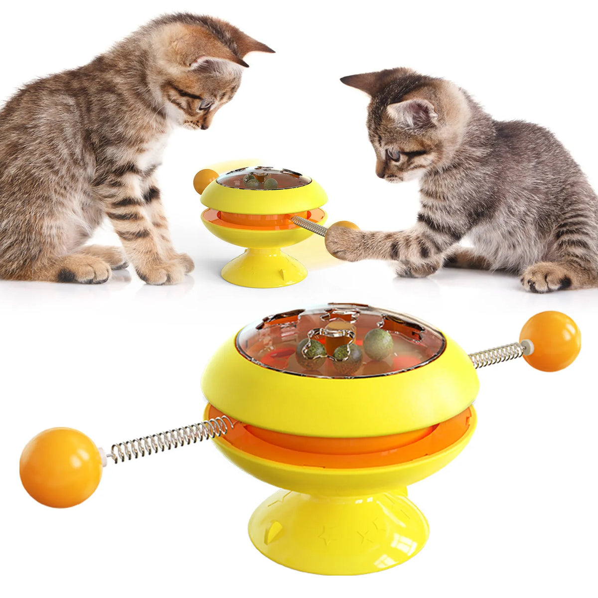 Interactive Cat Toys with Spinning Balls - Toys for Active Cats