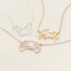 Personalized Animal Ear Name Necklace