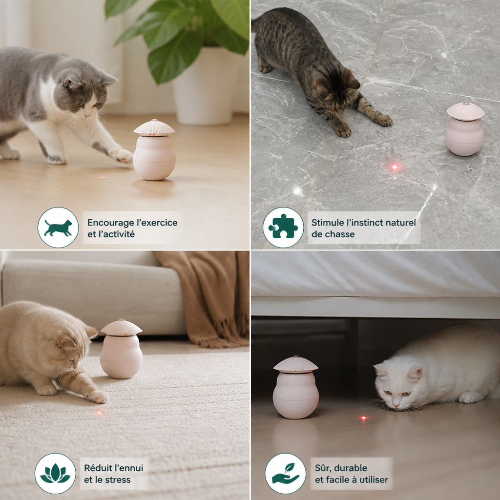 Automatic Motion-Activated Cat Laser Toy