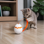 Interactive Wobble Egg Cat Toy – Automatic Feather Teaser