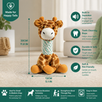 Durable Animal Plush Rope Dog Toy with Squeaker & Teeth Cleaning