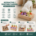 Interactive Vegetable Garden Treat Toy – Hide & Seek Snuffle Puzzle with Squeaky Veggies