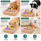 Interactive Vegetable Garden Treat Toy – Hide & Seek Snuffle Puzzle with Squeaky Veggies