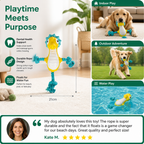 Durable Floating Dental Latex & Rope Dog Toy
