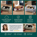 Personalized Fluffy Cloud Cat Bed with Soft Bolsters