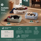 Personalized Fluffy Cloud Cat Bed with Soft Bolsters