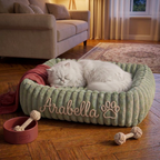 Personalized Fluffy Cloud Cat Bed with Soft Bolsters