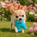 Durable Dog Dental Chew Toy – Tooth Cleaning Monster in Dog Colors