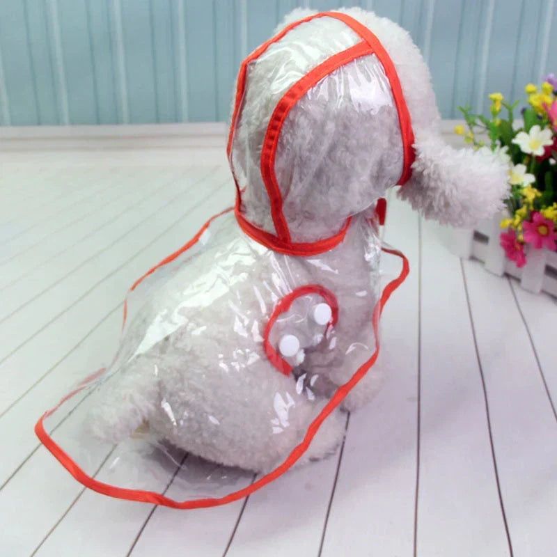 Transparent Waterproof Dog Raincoat