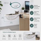 Premium Hanging Cat Hammock for Desks & Shelves