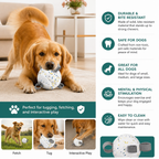Eco-Friendly Indestructible Dog Ball – Bite Resistant Interactive Tug & Fetch Toy