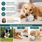 Eco-Friendly Indestructible Dog Ball – Bite Resistant Interactive Tug & Fetch Toy