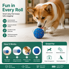 Interactive Rechargeable Dog Ball – Smart Rolling & Dental Chew Toy