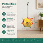 Interactive Hanging Dog Ball Toy with Elastic Play Rope & Hook