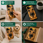 Personalized Pet Photo Phone Case with 3D Squeezable Nose