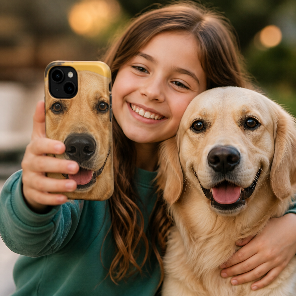 Personalized Pet Photo Phone Case with 3D Squeezable Nose