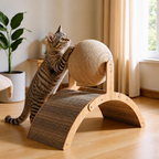 Interactive Ferris Wheel Cat Scratcher with Spinning Jute Ball