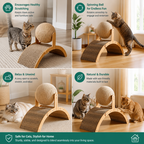 Interactive Ferris Wheel Cat Scratcher with Spinning Jute Ball