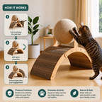 Interactive Ferris Wheel Cat Scratcher with Spinning Jute Ball