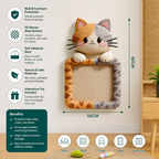 2in1 Woven Self-Adhesive Cat Scratching Mat & Furniture Protector with Interactive Toy