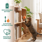 Interactive Rechargeable Cat Toy – Automatic Lifting Pom-Pom Teaser