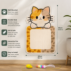 2-in-1 Wall-Mounted Cat Scratcher & Interactive Play Toy