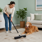 Telescopic Pet Hair Removal Broom – Multi-Surface Cleaner for Carpet, Sofa & Dog Bed