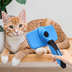 Pet Grooming Kit with Nail Clipper, File, and Self-Cleaning Brush