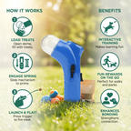 Treat Launcher, Dog Treat Feeder, Pet Training Reward Tool, Outdoor Interactive Toy