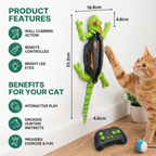 Remote Control Wall Climbing Lizard Toy for Cats