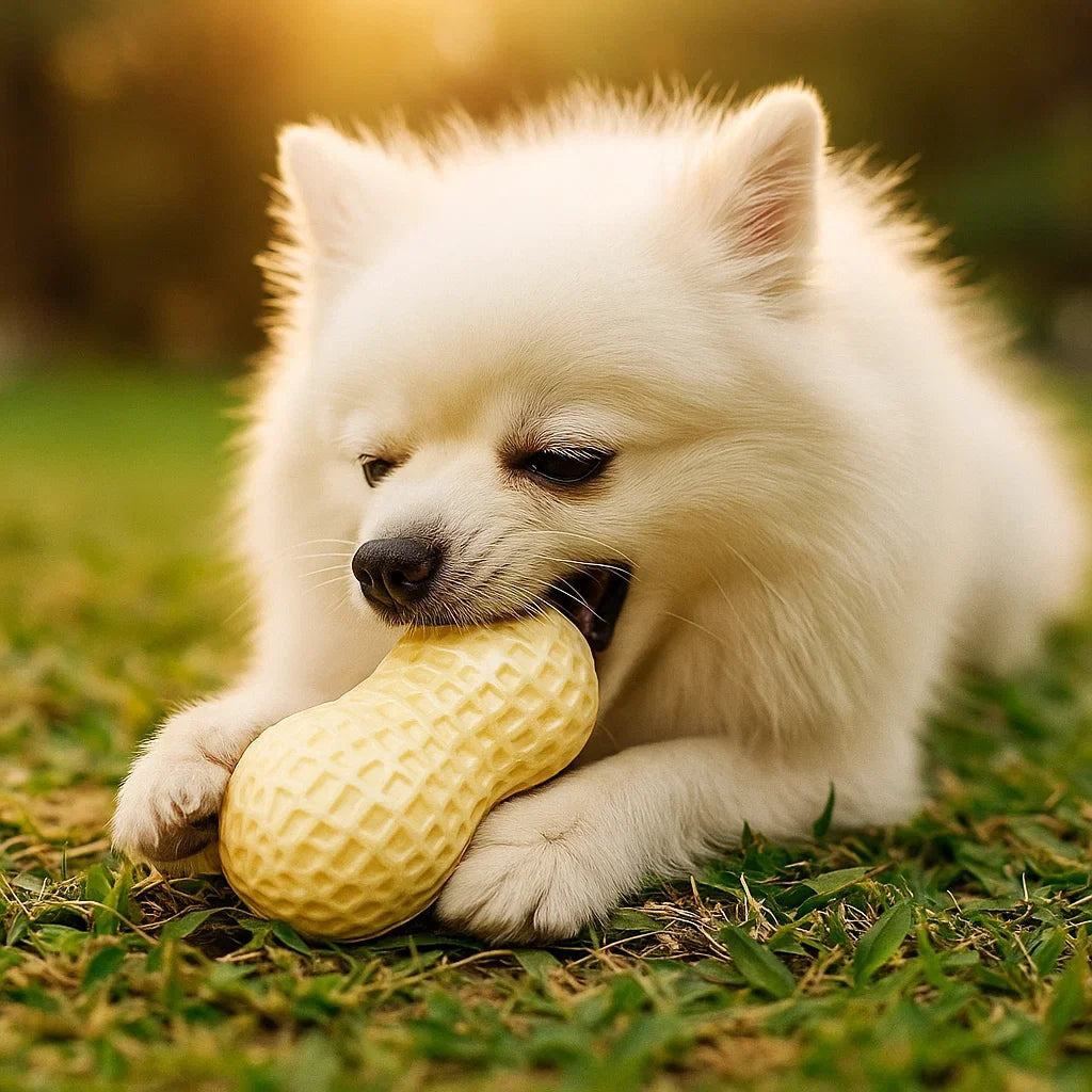 Peanut-Shaped Chew Toy for Dogs, Durable