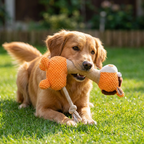 Durable Cotton Rope Teeth Cleaning Plush Dog Toy with Squeaker