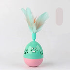 Interactive Cat Toys with Feathers – Colourful Ball-Shaped Toys for Cats