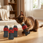 Teeth-Cleaning Catnip Chew Toys – Natural Loofah Dental Care & Play Set