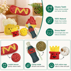 Teeth-Cleaning Catnip Chew Toys – Natural Loofah Dental Care & Play Set
