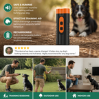 Ultrasonic Dog Bark Control Device – Portable & Rechargeable