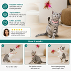 Interactive Feather Cat Toy with Adjustable Collar and Teasing Play Function