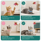 Interactive Feather Cat Toy with Adjustable Collar and Teasing Play Function