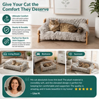 Luxury Elevated Solid Wood Cat Couch Bed